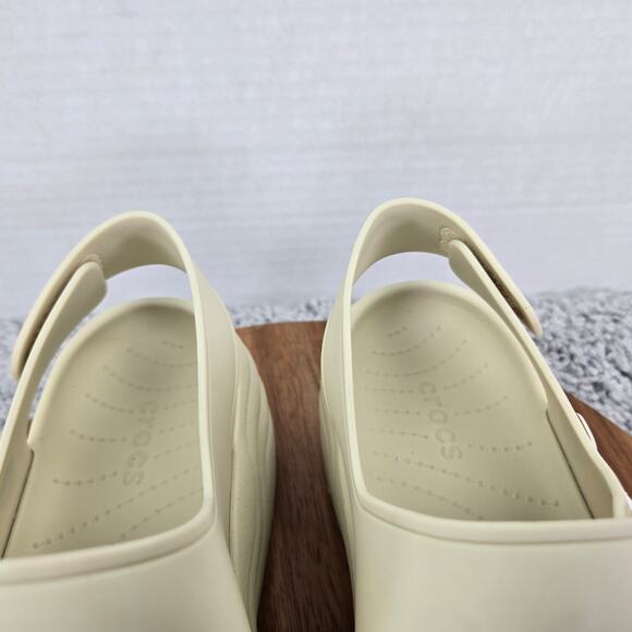 Crocs Skyline White Vanilla Double Strap Ankle Y2K Platform Square Toe Sandals - Picture 9 of 16
